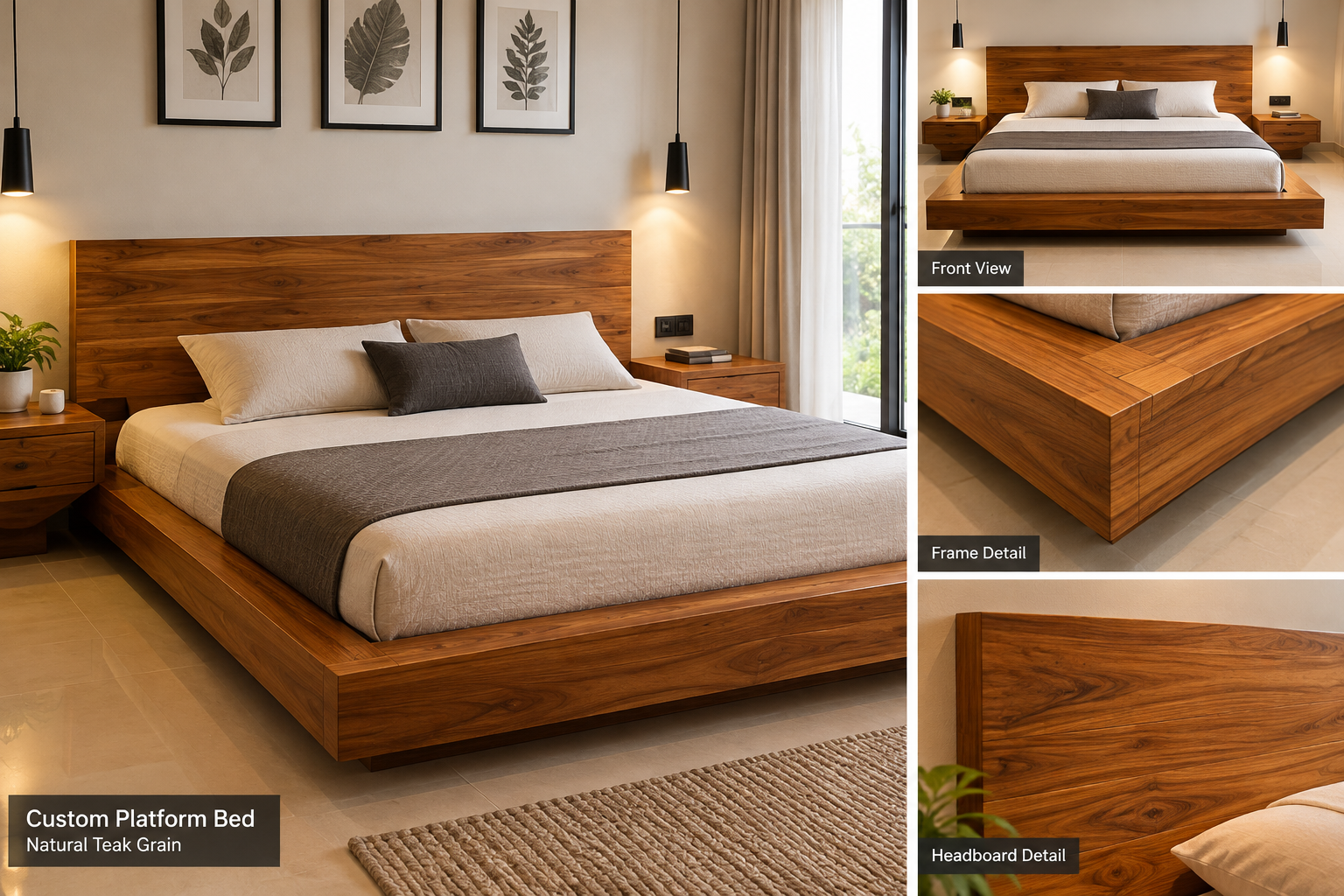 Custom Teak Bed